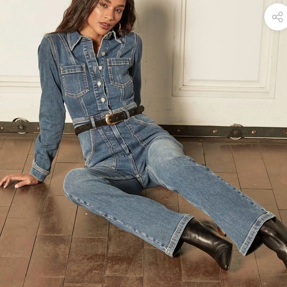 Denim Jumpsuit - Picture 2 of 4